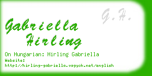 gabriella hirling business card